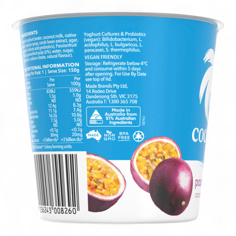 Cocobella Passionfruit Coconut Yoghurt 160G
