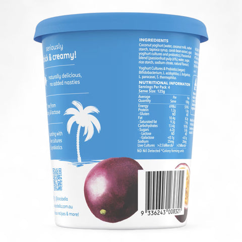 Cocobella Dairy Free Yoghurt Passionfruit 500g