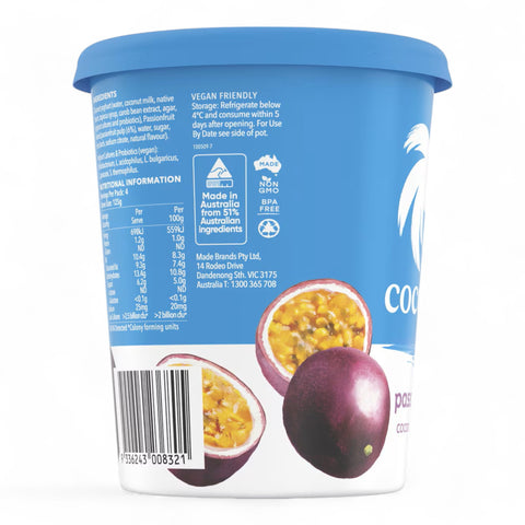 Cocobella Dairy Free Yoghurt Passionfruit 500g