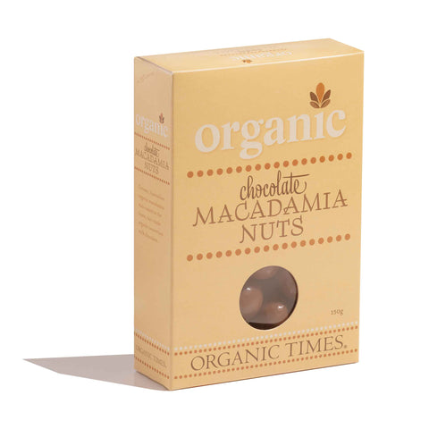 Organic Times Chocolate Macadamia Nuts 150g