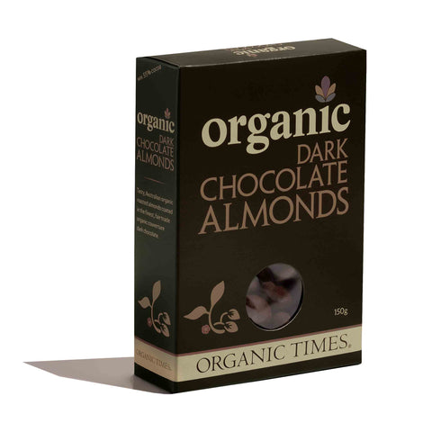 Organic Times Dark Chocolate Almonds 150g