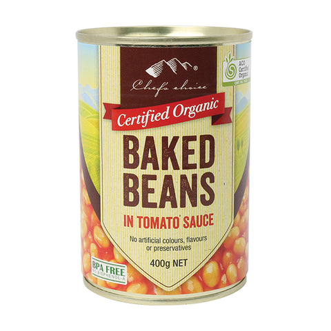 Chef's Choice Organic Baked Bens in Tomato Sauce 400g