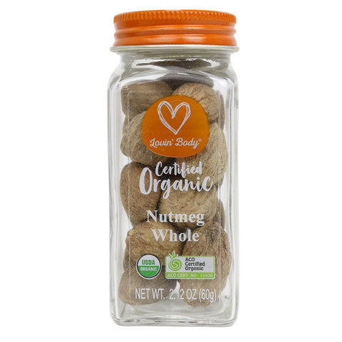 Lovin' Body Organic Dried Nutmeg Whole 60g
