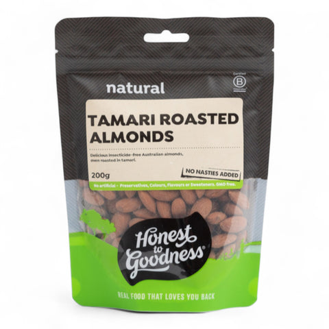 Honest to Goodness Organic Almond Tamari Roasted 200g