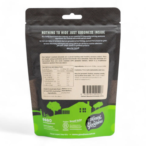 Honest to Goodness Organic Almond Tamari Roasted 200g