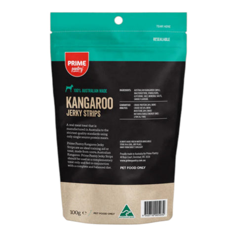 Prime Pantry Kangaroo Jerky Dog Treat 100g