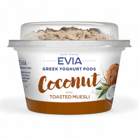 Evia Greek Yoghurt Pods Coconut With Toasted Muesli 170g