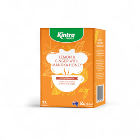 Kintra Foods Lemon & Ginger With Manuka Honey Tea (25 Pack)