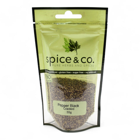 Spice & Co Pepper Black Cracked 55g