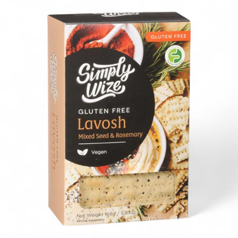 Simply Size Gluten Free Lavosh Mixed Seeds & Rosemary180g