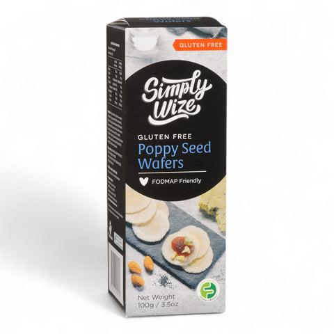 Simply Size Gluten Free Poppy Seed Wafers 100g