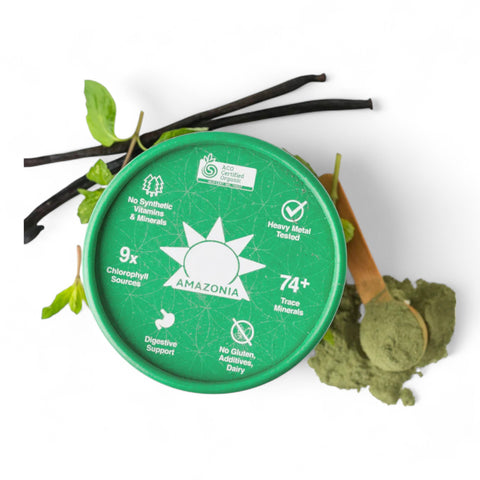 Amazonia Raw Nutrients Greens Vanilla and Mint 120g