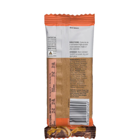 Amazonia Raw Protein Bar Peanut Butter Choc 40g