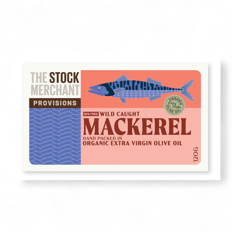 The Stock Merchant Provisions Wild Mackerel Extra Virgin Olive Oil 120g