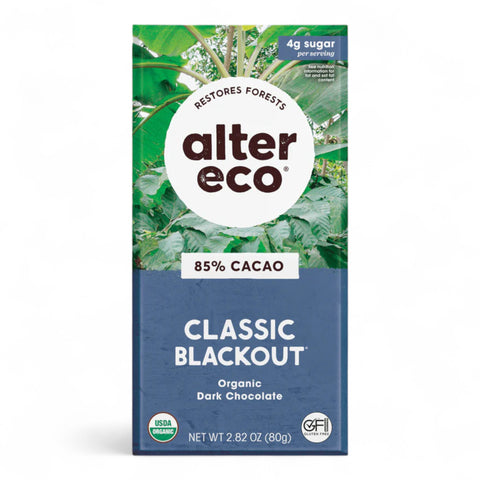 Alter Eco Chocolate Dark Blackout 85% 80g