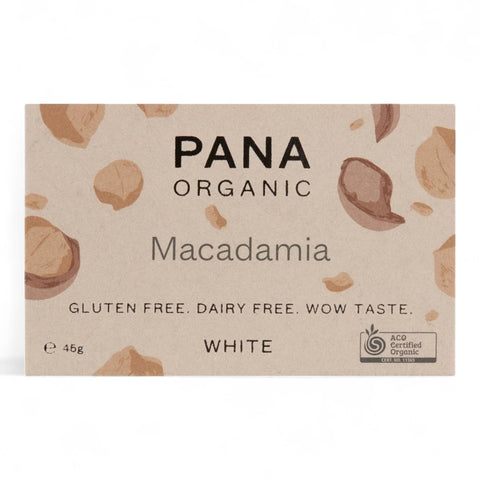 Pana Organic White Chocolate & Macadamia 45g