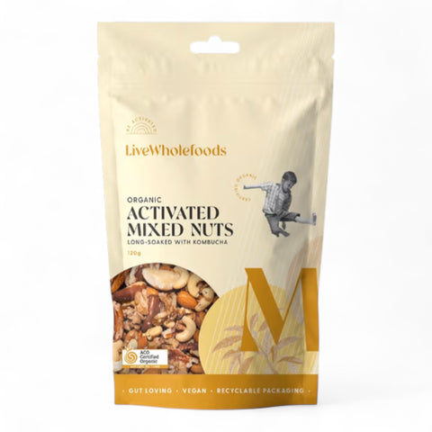 Live Wholefoods Organic Activated Mixed Nuts & Seeds 120g