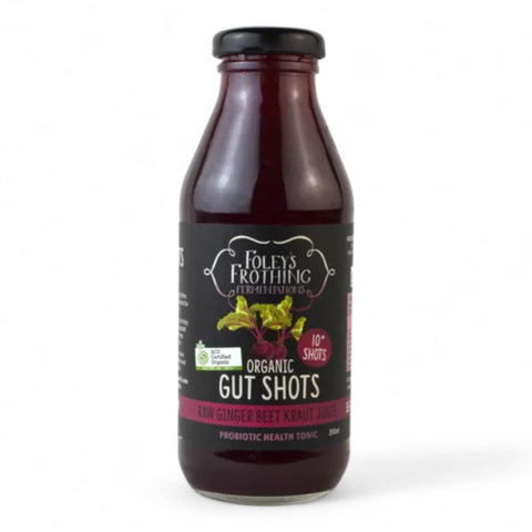 Foley's Frothing Raw Ginger Beet Kraut Gut Shots 350mL