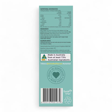 Twisted Healthy Treat Twisted Licks Hazelnut Choc Dipped (4 x) 80mL