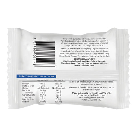 Health Lab Choc Chip Peanut Butter Protein Ball 40g