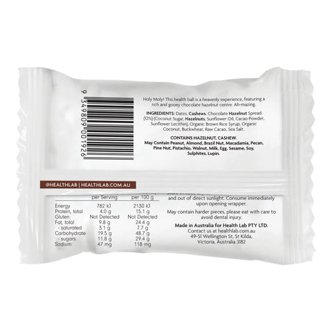 Health Lab Holy Hazelnut Nut Butter Filled Ball 40g