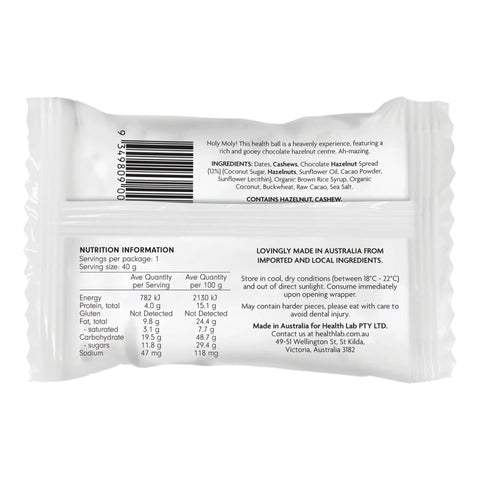 Health Lab Holy Hazelnut Nut Butter Filled Ball 40g