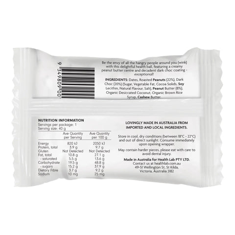 Health Lab Peanut Butter Envy Nut-Butter Filled Ball 40g