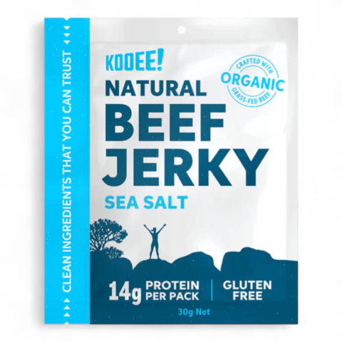 Kooee Organic Natural Beef Jerky Sea Salt 30g