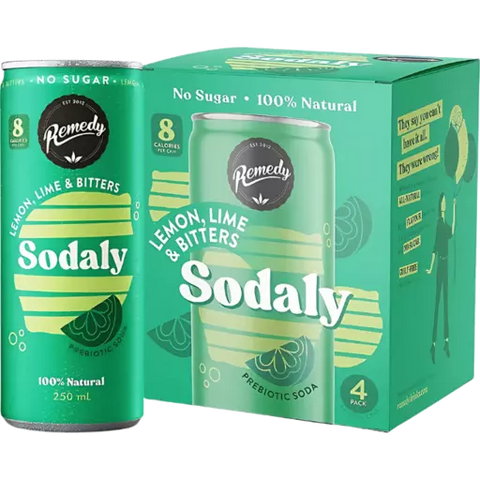 Remedy Sodaly Lemon Lime Bitter 4 x 250mL