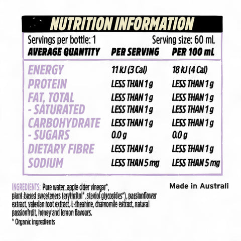 Remedy Shots Sleep Passionfruit 60mL