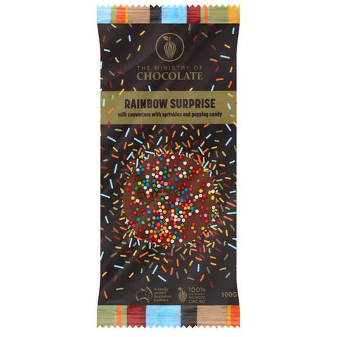 Ministry of Chocolate Milk Rainbow Surprise Bar 100g