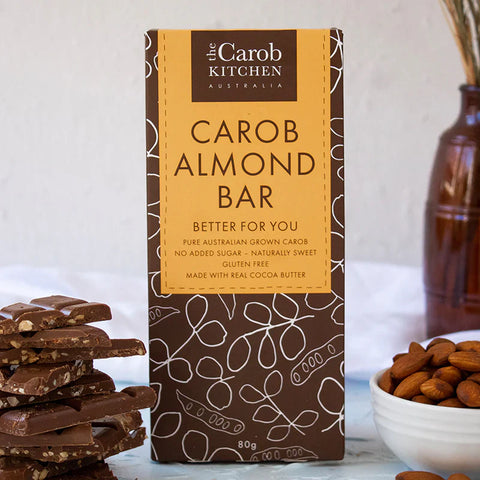 The Carob Kitchen Carob Almond Bar 80g