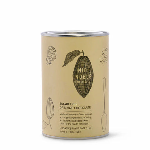 Nib + Noble Organic Drinking Chocolate Pack Sugar Free 200gm