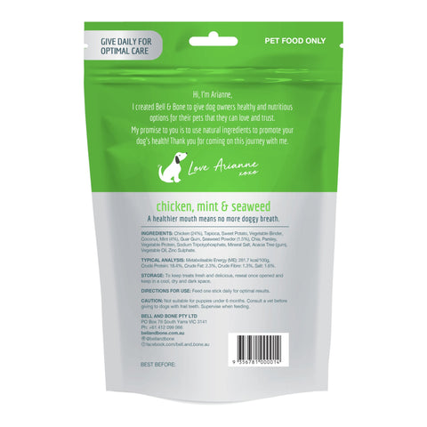 Bell & Bone Dental Sticks Chicken Mint & Seaweed 182g