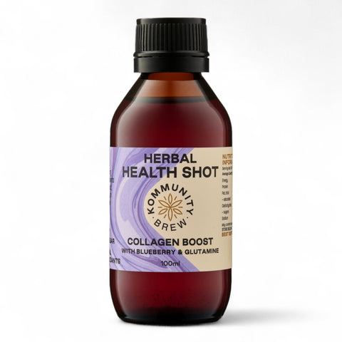 Kommunity Brew Herbal Health Shot Collagen Boost With Blueberry & Glutamine  100ml