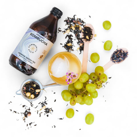 Kommunity Brew Organic Kombucha Jasmine Green Tea 375ml