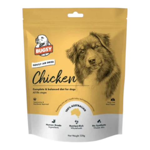 Bugsy's Bugsy Gently Air Dried Chicken Dog Food 328g