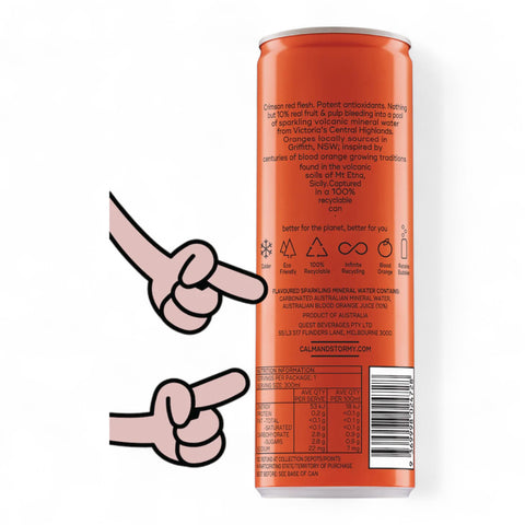 Calm & Stormy Sparkling Water Blood Orange 300ml