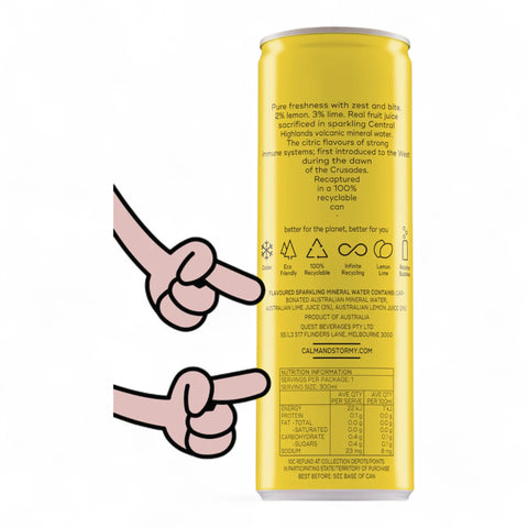 Calm & Stormy Sparkling Water Lemon Lime 300ml