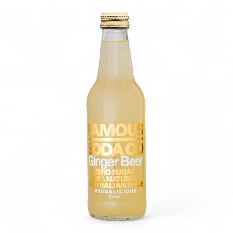 Famous Soda Co Sugar Free Ginger Beer 330mL