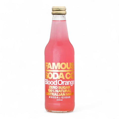Famous Soda Co Sugar Free Blood Orange 330mL