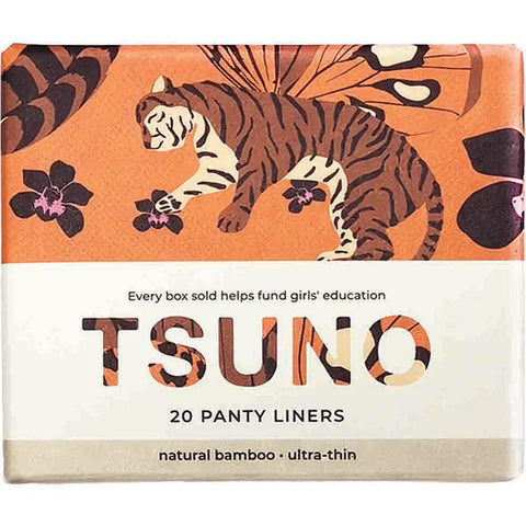 Tsuno Natural Bamboo Panty Liners Ultra Thin 20pk
