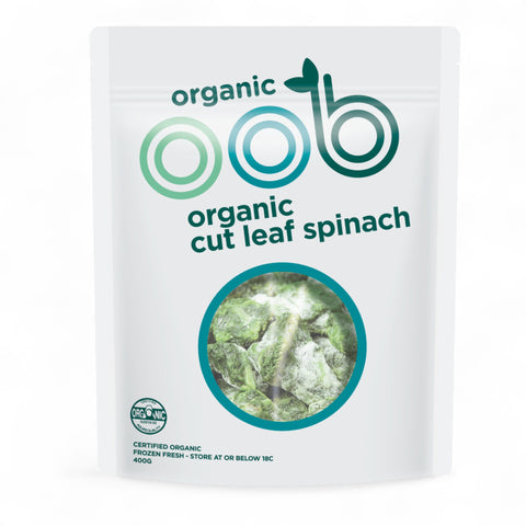 Oob Organic Frozen Cut Spinach Leaf 400g