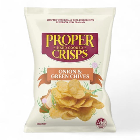 Proper Crisps Crisps Onion With Green Chives 150g