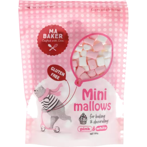 Ma Baker Baking Mallows Pink & White 150g