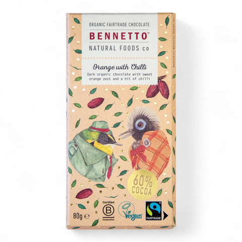 Bennetto Orange With Chilli Chocolate 80g