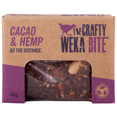 The Crafty Weka Bar Cacao & Hemp Bite 40g