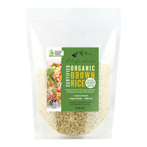Chef's Choice Organic Brown Rice Medium Grain 500g