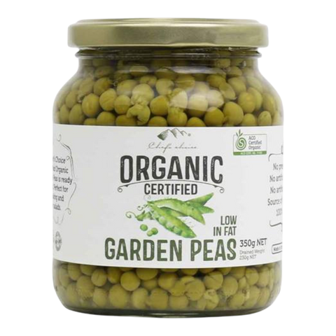 Chef's Choice Organic Certified Garden Peas 350g