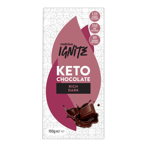 Melrose Ignite Keto Chocolate Rich Dark 100g